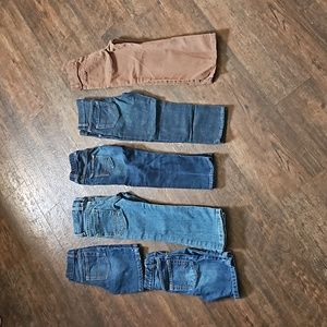(LOT of 6) boys jeans / pants / shorts size 5